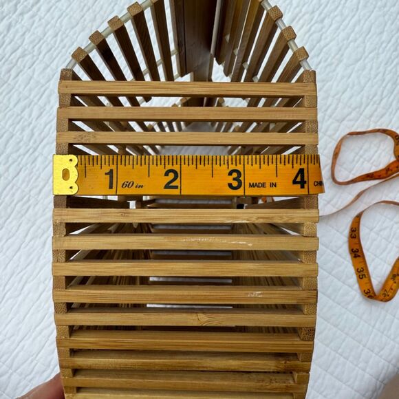 Arc Bag – Boho Wooden Handbag | Half Moon Clutch Purse - Picture 5 of 10